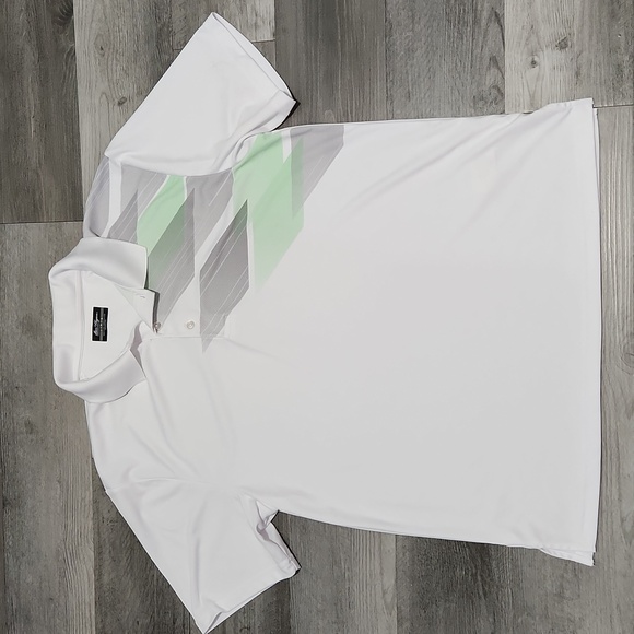 Hogan Other - Ben Hogan White Golf Polo Dress Shirt White Green Gray Embroidered Mens L